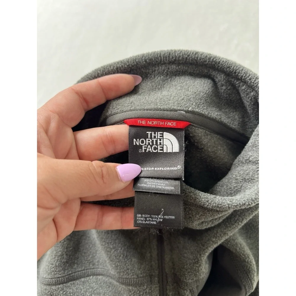 The North Face Polartec Dome Logo Fleece 1/4 Zip Base Layer Pullover Jacket Sz M